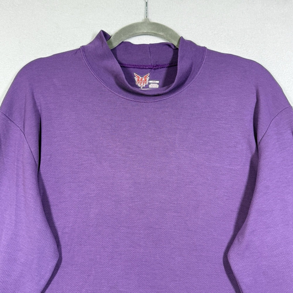 DRIFIRE FR Shirt Men Large Flight Deck Long Sleeve Jersey Flame Resistant Purple - Picture 2 of 12